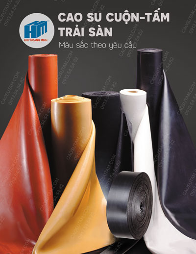 Cao su màu lót sàn 