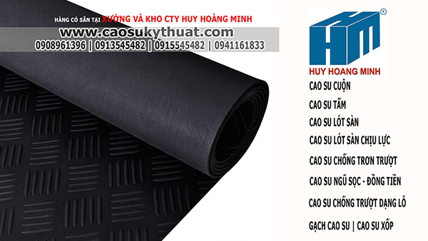 Cao su lót sàn chống trơn trượt, Cao su trải sàn chống trơn