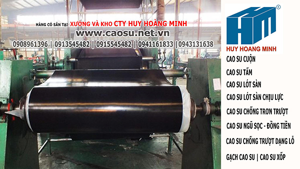 Cao su dạng cuộn, Sản xuất cuộn cao su theo yêu cầu khách hàng
